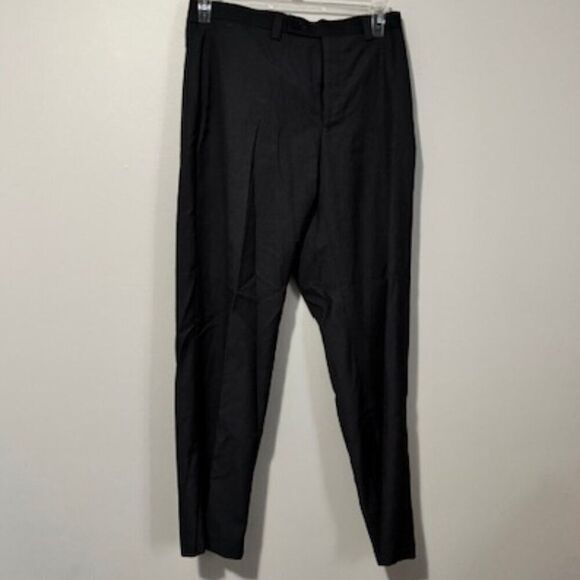 USED Men's Calvin Klein Dress Pants Color Black Charcoal Size 34W/30L - Picture 1 of 2